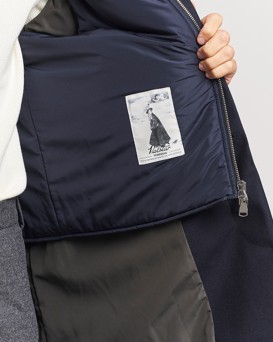 Men | Coats & Jackets | Valstar | Waterproof 2-in-1 Flannel Overcoat Navy