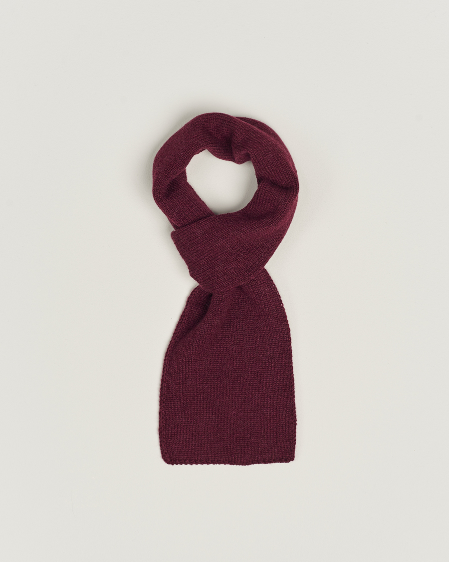 Men | Piacenza Cashmere Short Loop Cashmere Scarf Burgundy | Piacenza Cashmere | Short Loop Cashmere Scarf Burgundy