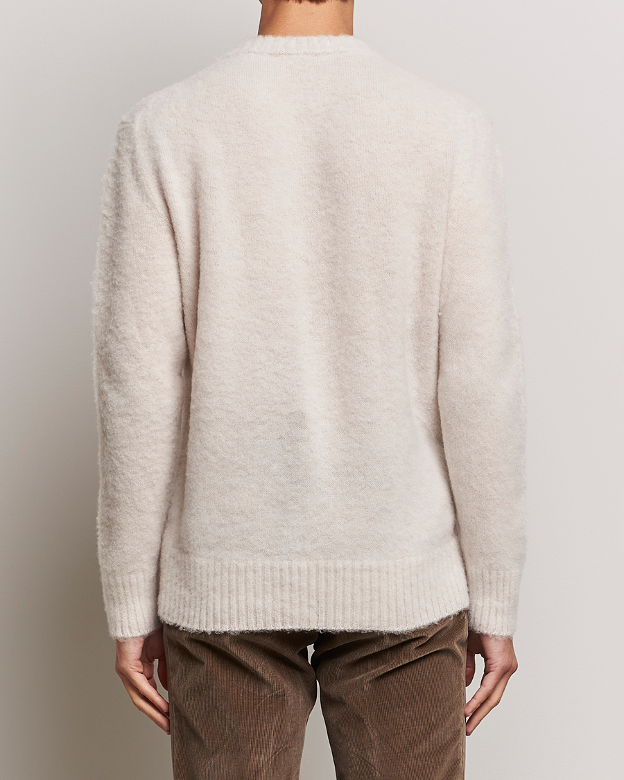 Men | Sweaters & Knitwear | Piacenza Cashmere | Brushed Wool Crew Neck  Beige