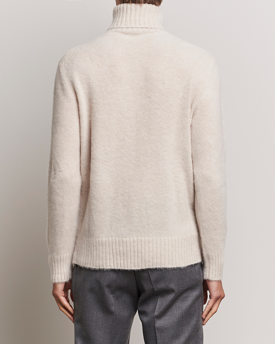 Men | Sweaters & Knitwear | Piacenza Cashmere | Brushed Wool Rollneck Beige
