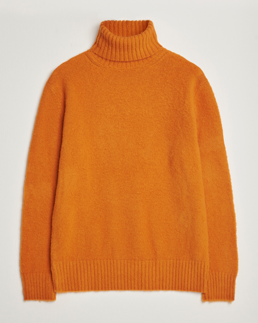 Men | Sweaters & Knitwear | Piacenza Cashmere | Brushed Wool Rollneck Orange
