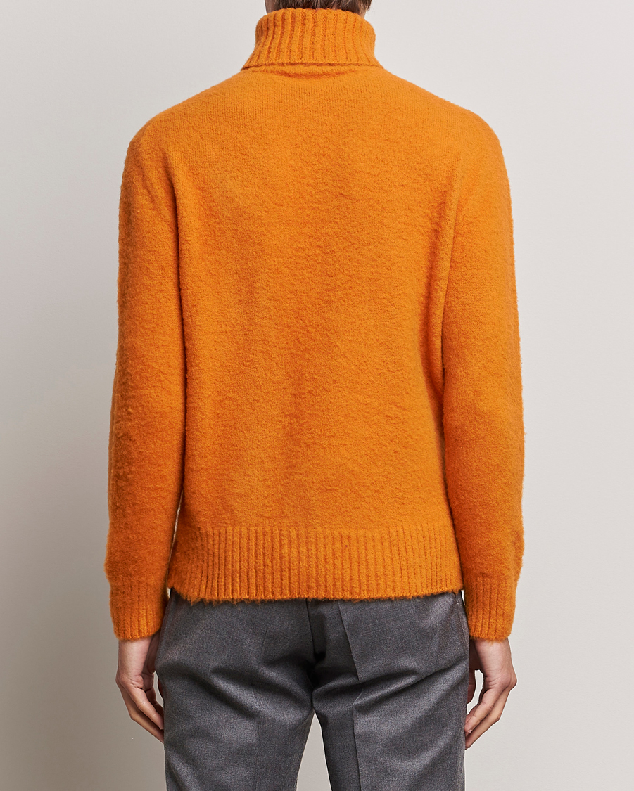 Men | Sweaters & Knitwear | Piacenza Cashmere | Brushed Wool Rollneck Orange