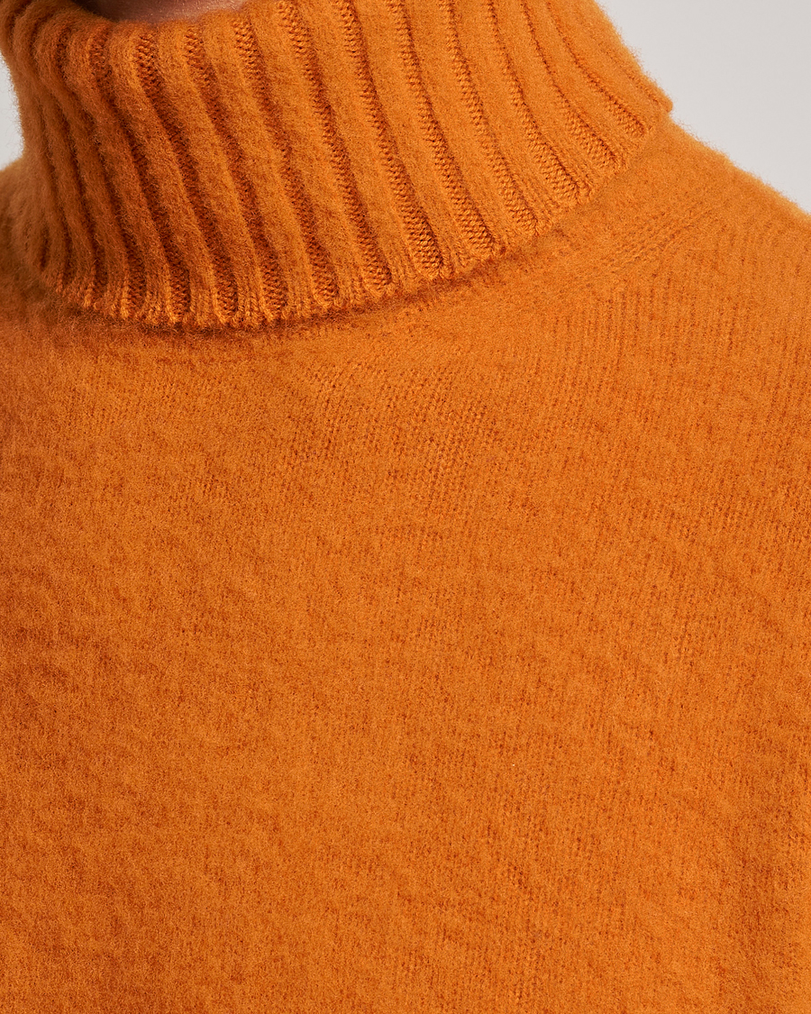 Men | Sweaters & Knitwear | Piacenza Cashmere | Brushed Wool Rollneck Orange