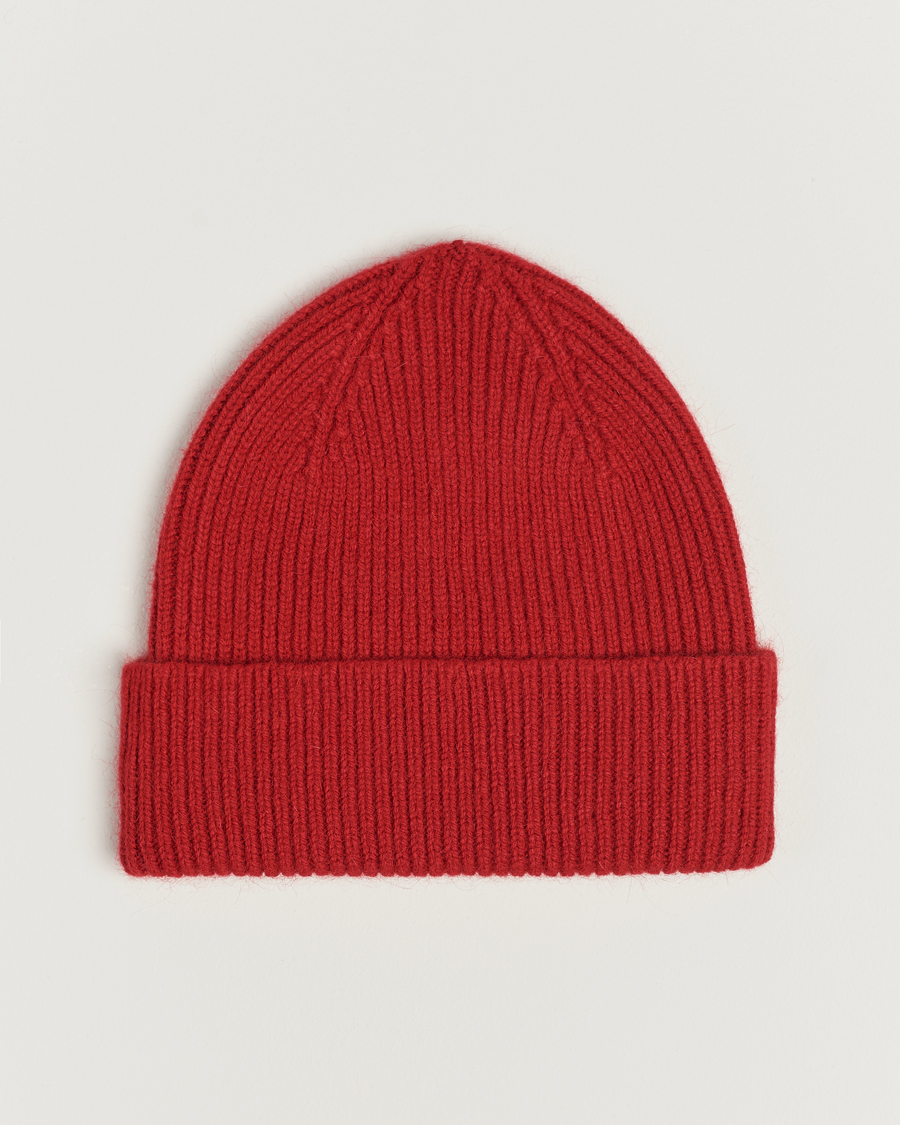 Men | Le Bonnet Lambswool/Caregora Beanie Framboise | Le Bonnet | Lambswool/Caregora Beanie Framboise