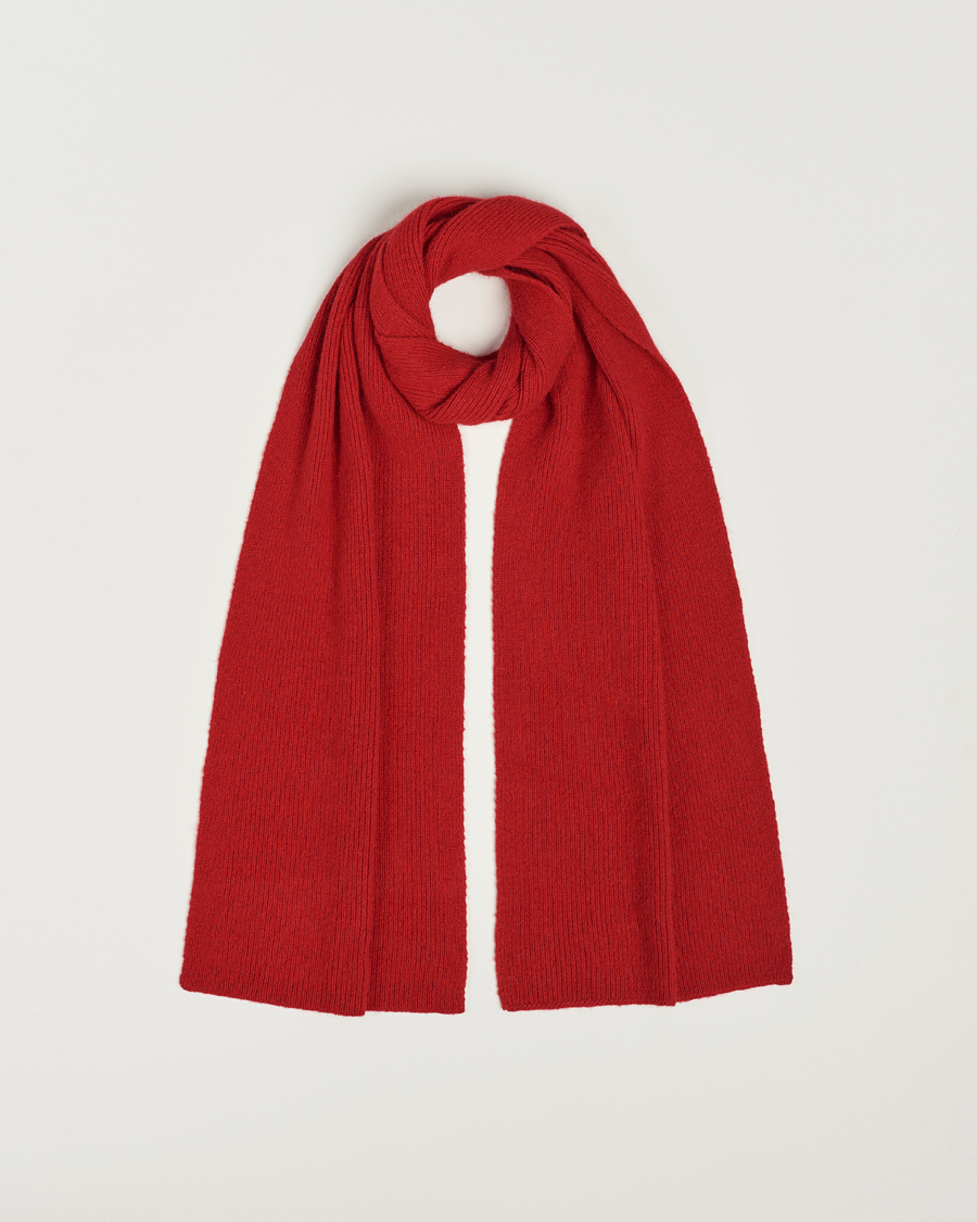 Men | Le Bonnet Lambswool/Caregora Scarf Framboise | Le Bonnet | Lambswool/Caregora Scarf Framboise