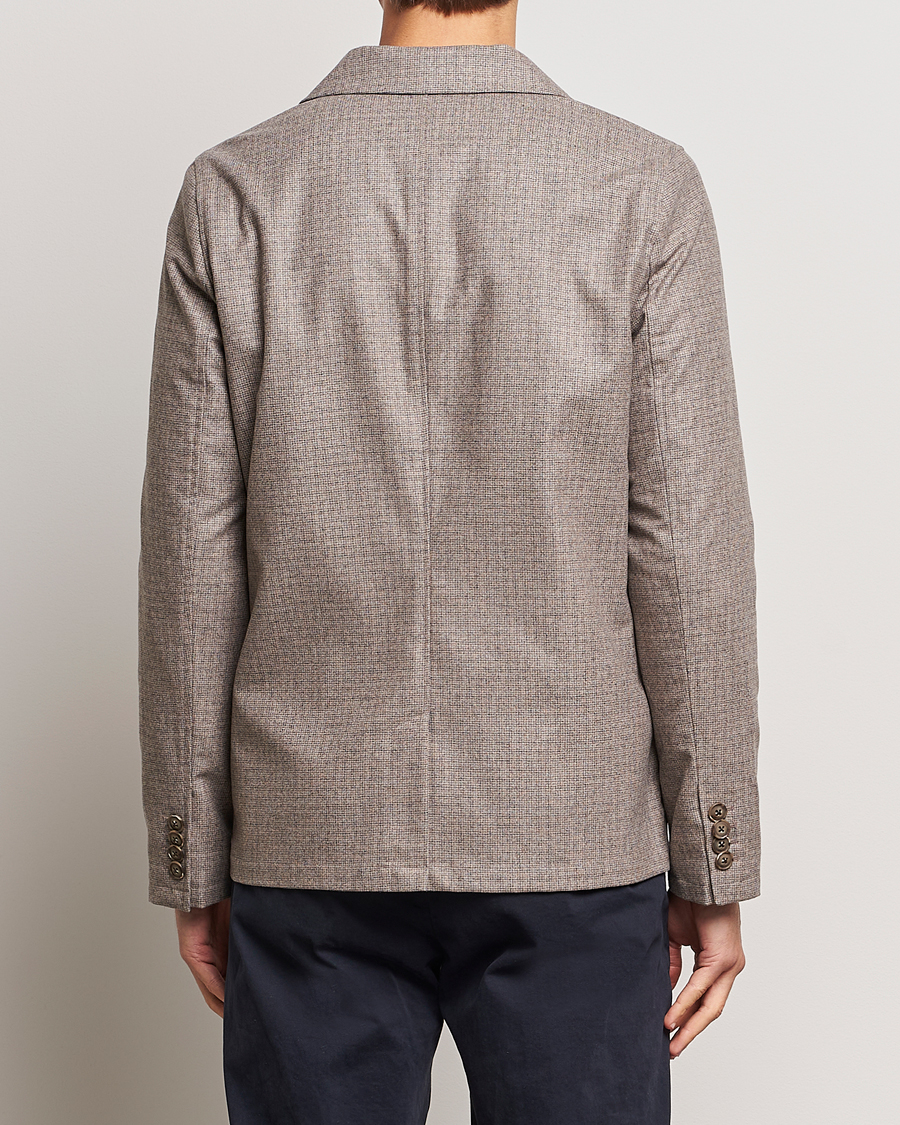 Men | Shirts | Eton | Wool/Cashmere Checked Overshirt Brown