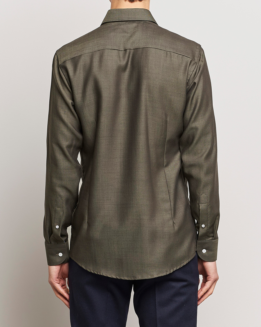 Men | Shirts | Eton | Slim Fit Merino Shirt Dark Brown