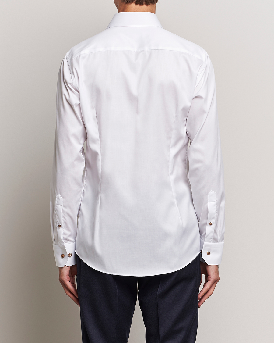 Men | Shirts | Eton | Slim Fit Signature Twill Contrast Shirt White