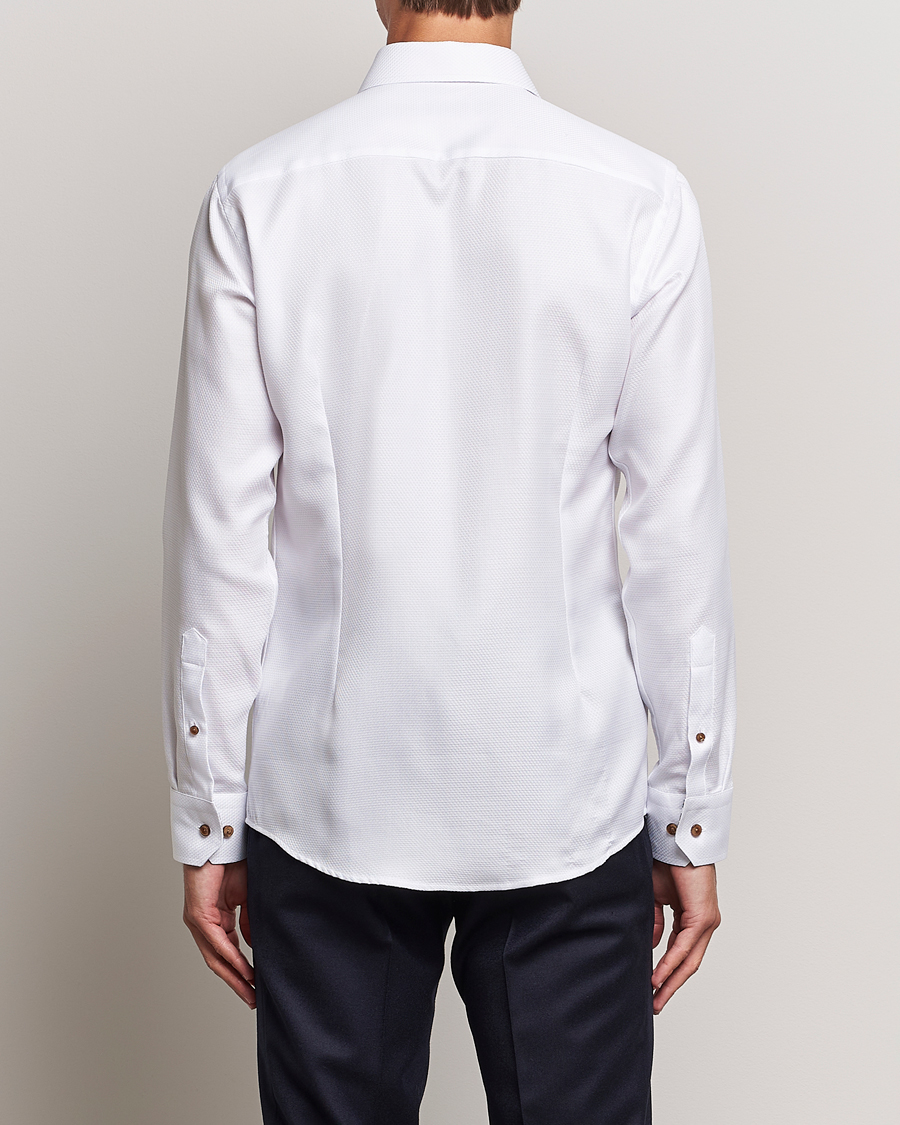 Men | Shirts | Eton | Slim Fit Royal Dobby Contrast Shirt White