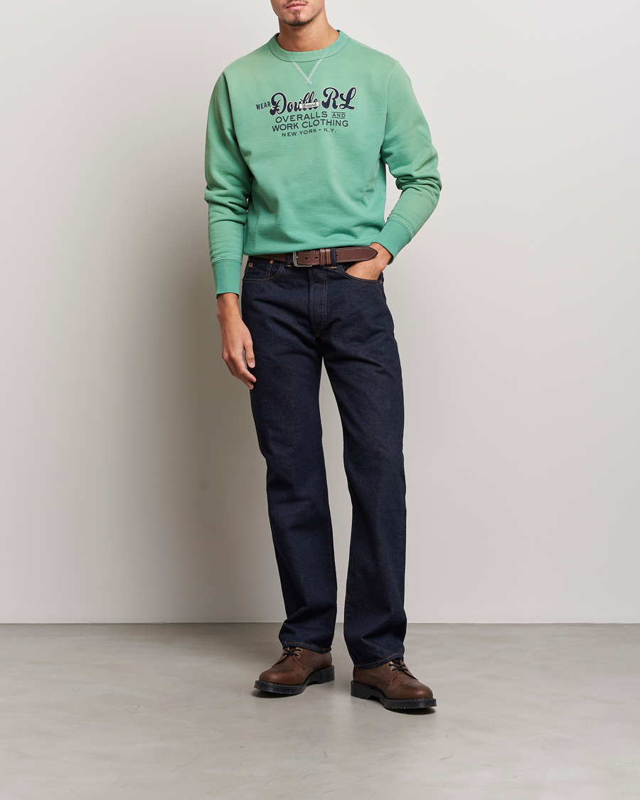 RRL Graphic Sweatshirt Turquoise at CareOfCarl.com