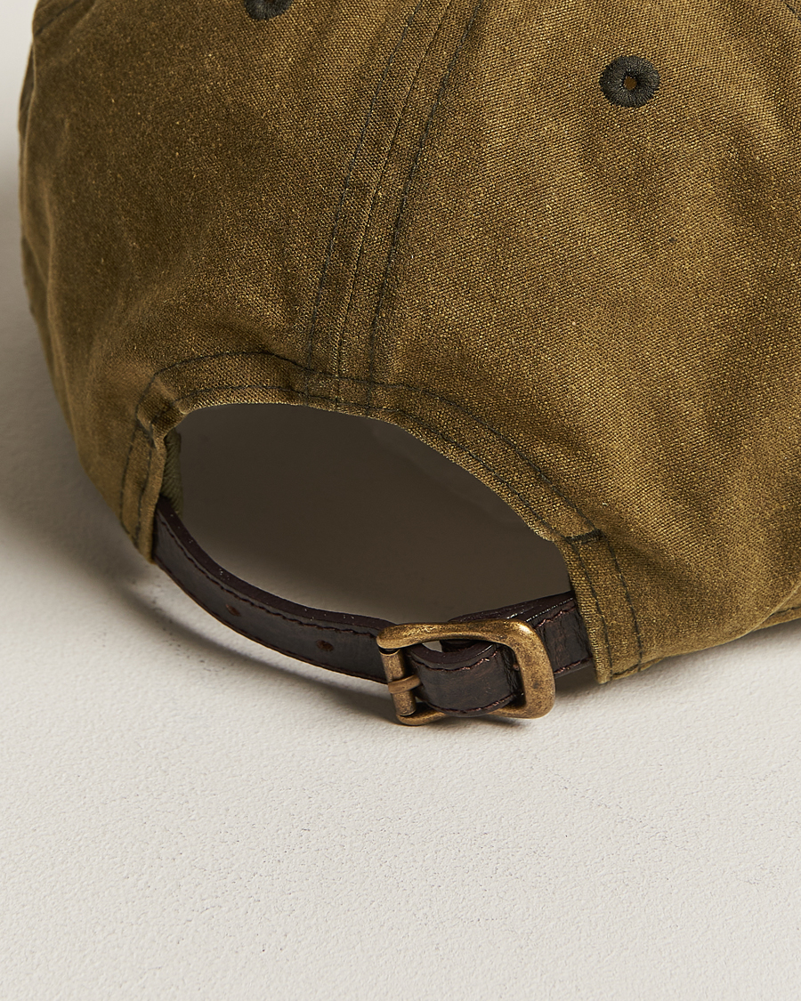 Men | RRL Oil Cloth Ball Cap Explorer Olive | RRL | Oil Cloth Ball Cap Explorer Olive