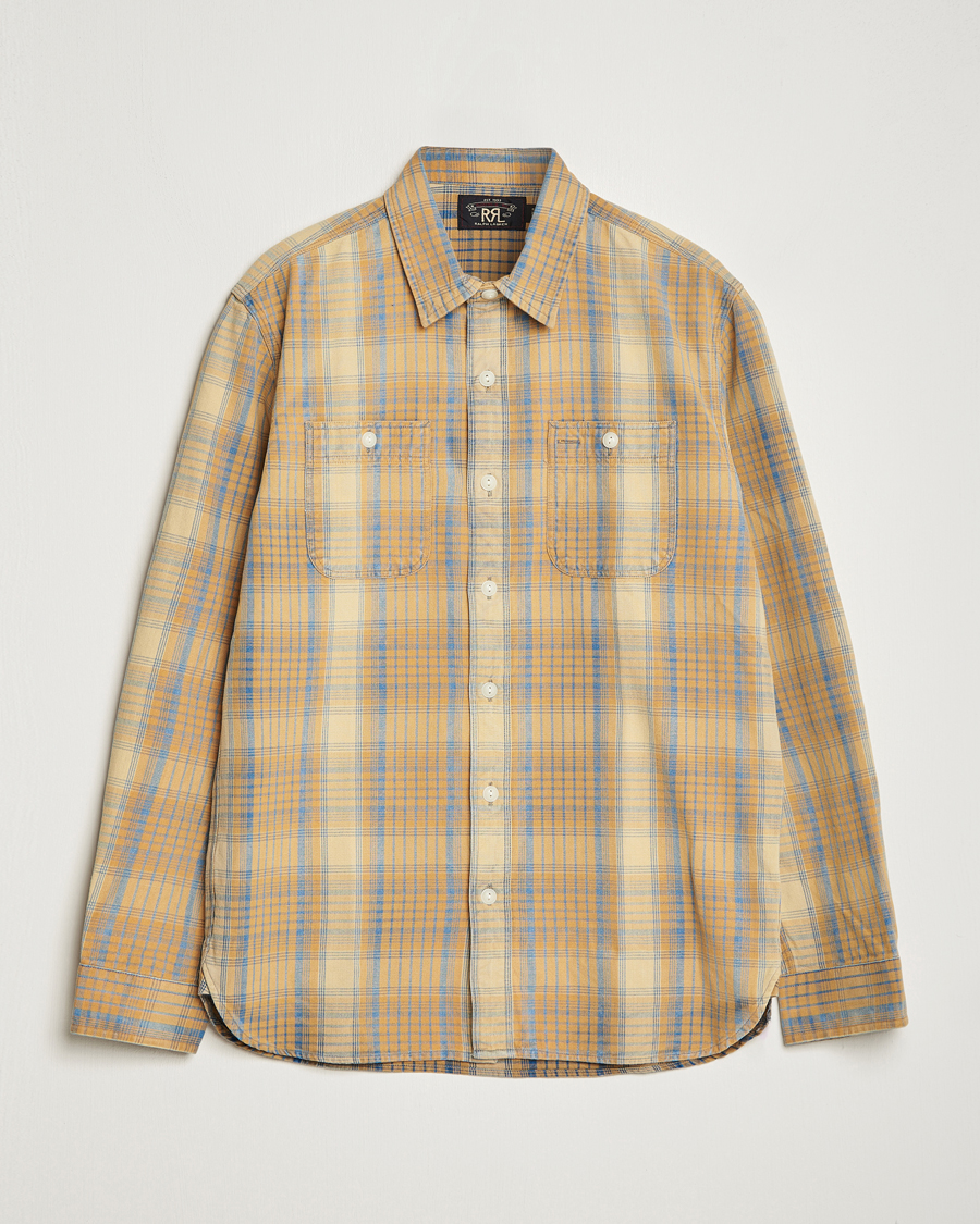 RRL Farrell Double Pocket Shirt Yellow Multi at CareOfCarl.com