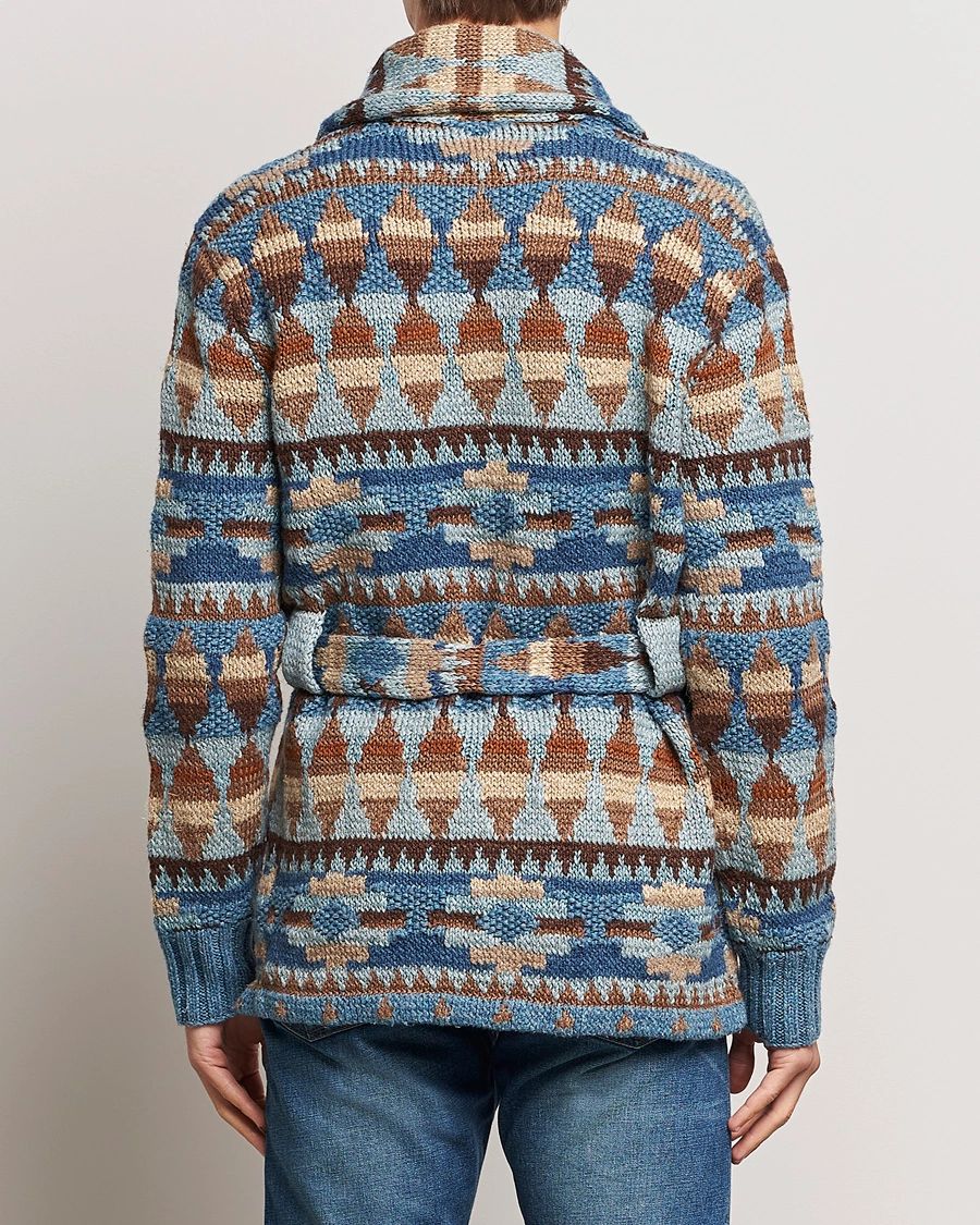 Men | Sweaters & Knitwear | RRL | Ranch Shawl Collar Cardigan Brown/Blue