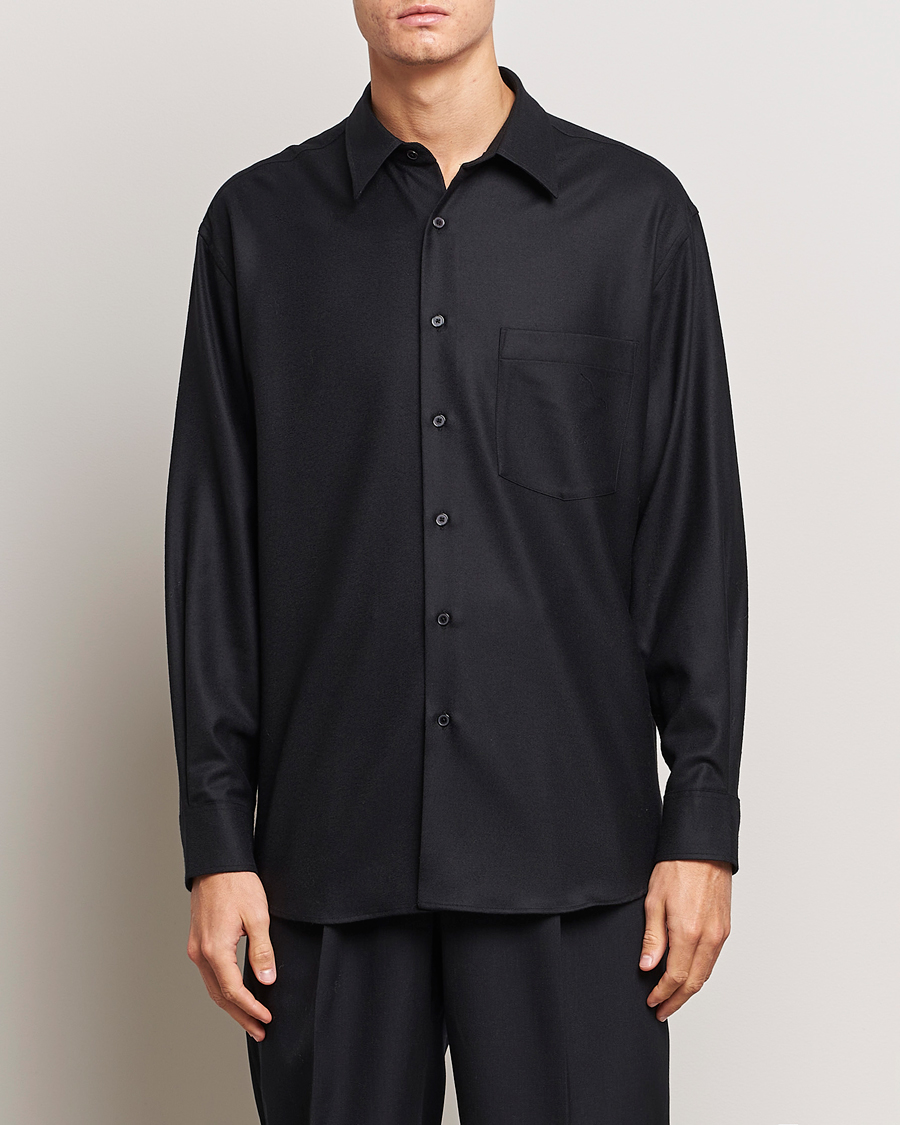 Men | New Brands | Auralee | Super Light Wool Shirt Black