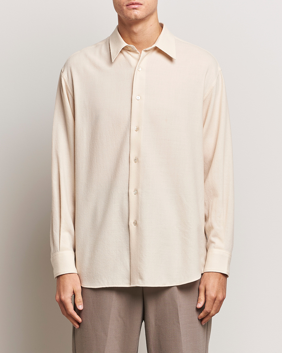 Men | New Brands | Auralee | Viyella Wool Shirt Ivory