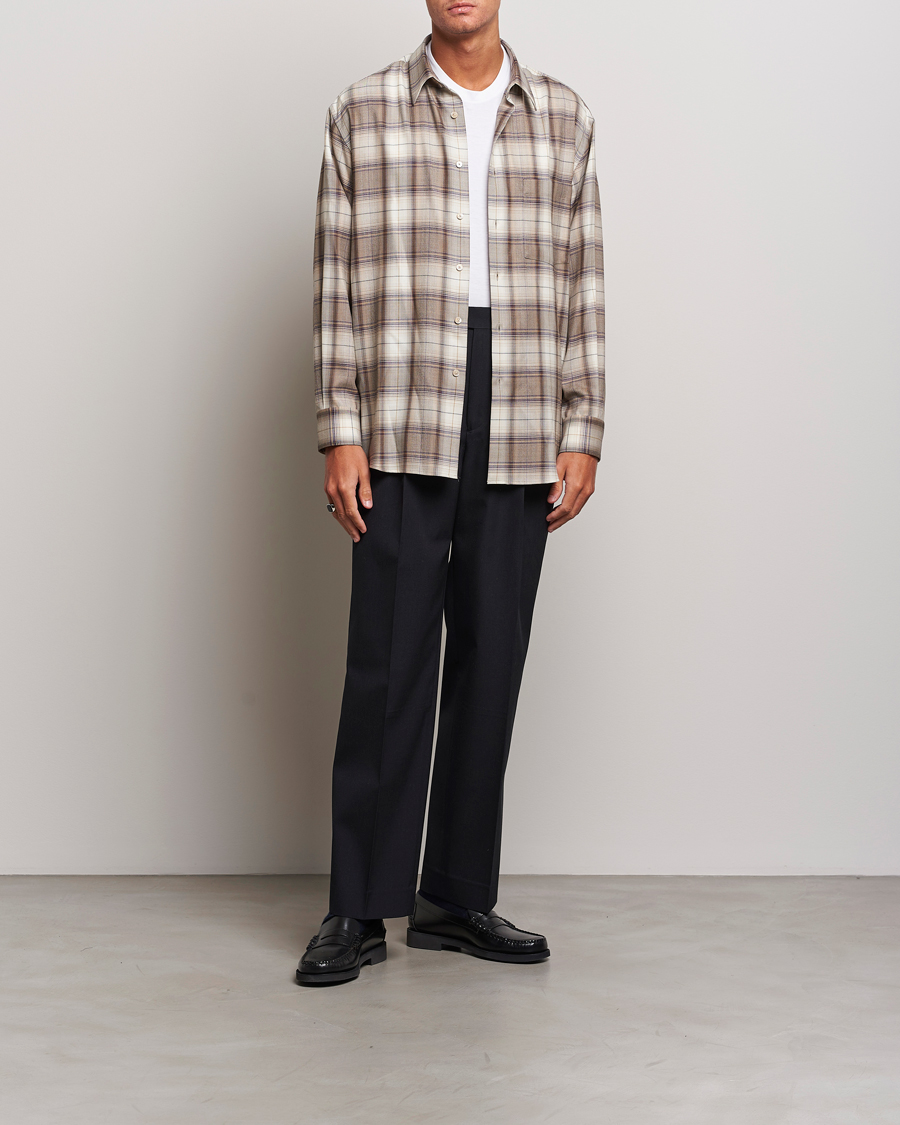 Men | Trousers | Auralee | Wool Gabardine Slacks Black