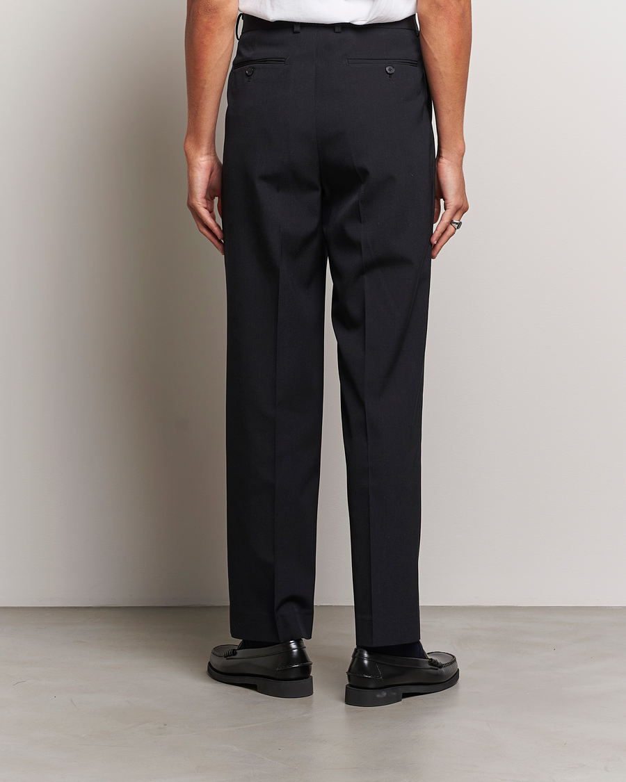 Men | Trousers | Auralee | Wool Gabardine Slacks Black