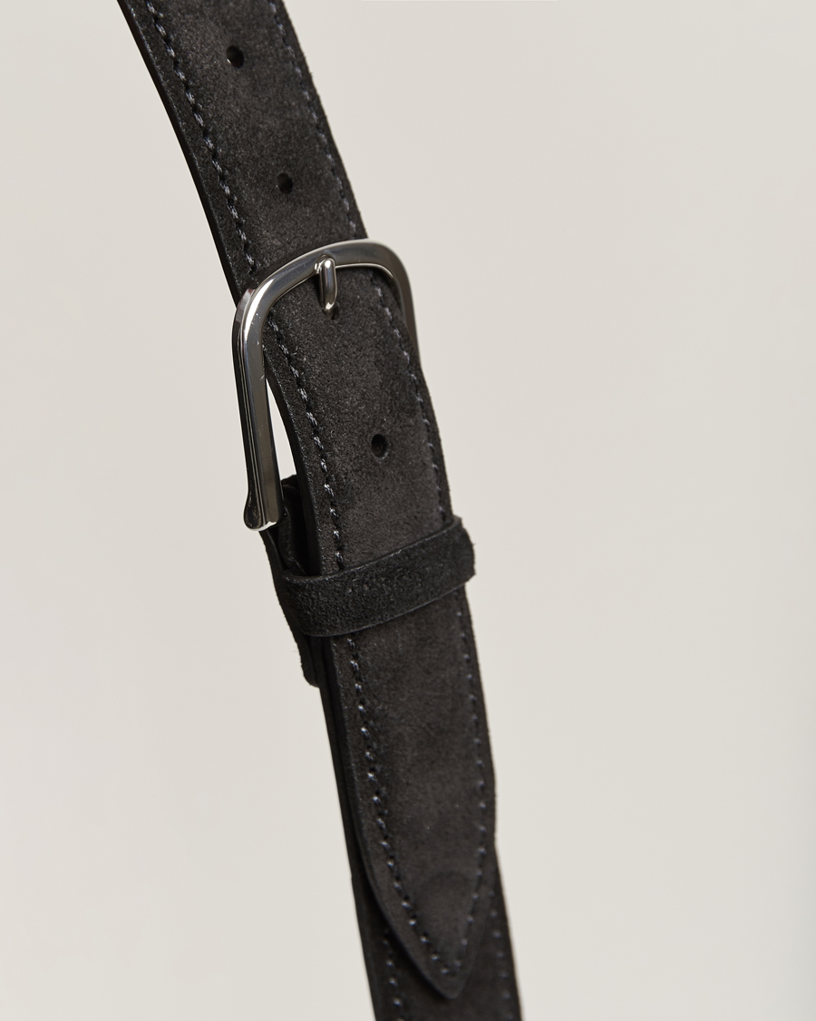 Men | Orciani Suede Belt 3,5 cm Black | Orciani | Suede Belt 3,5 cm Black