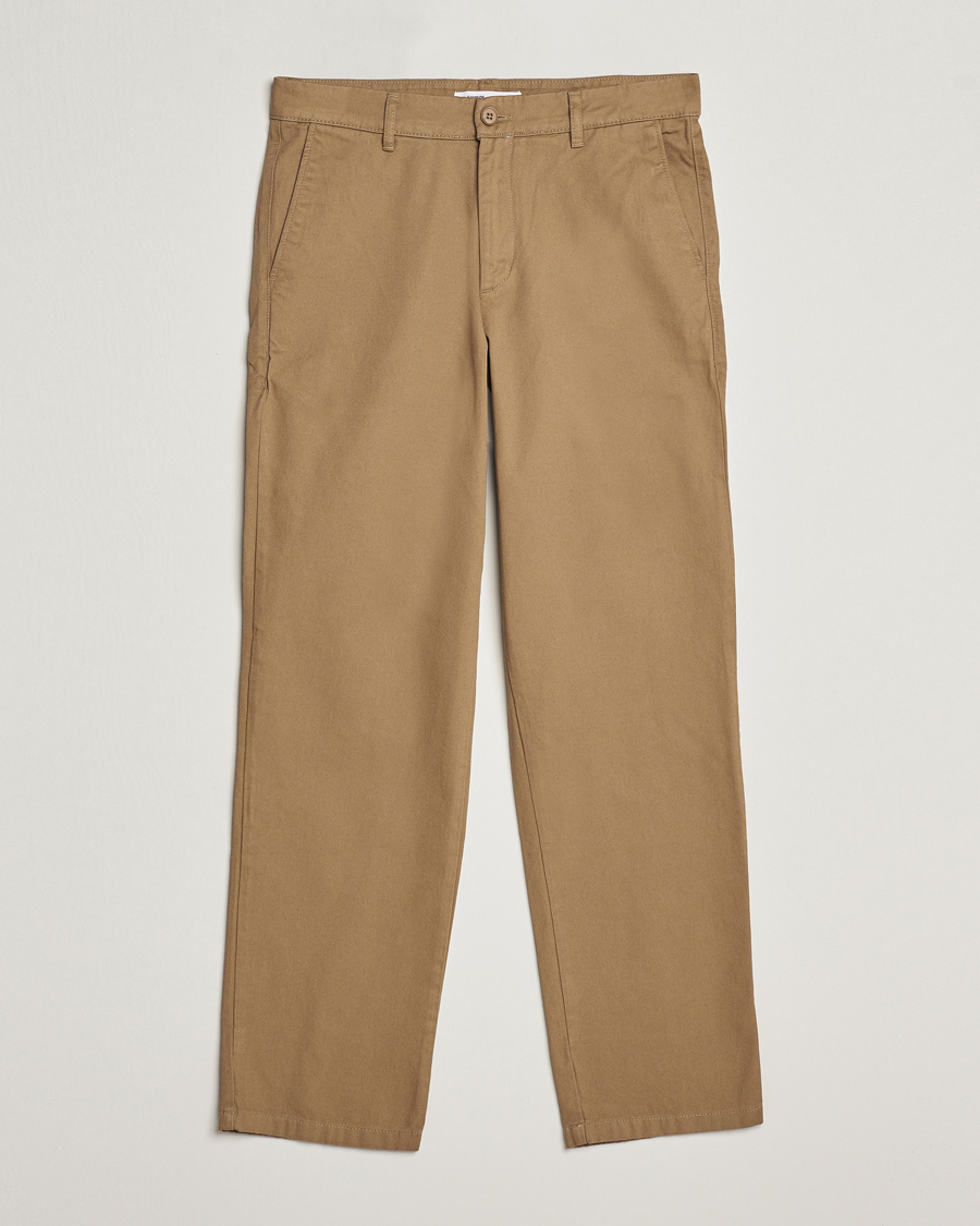 Men | Trousers | Samsøe Samsøe | Johnny Cotton Trousers Covert Green