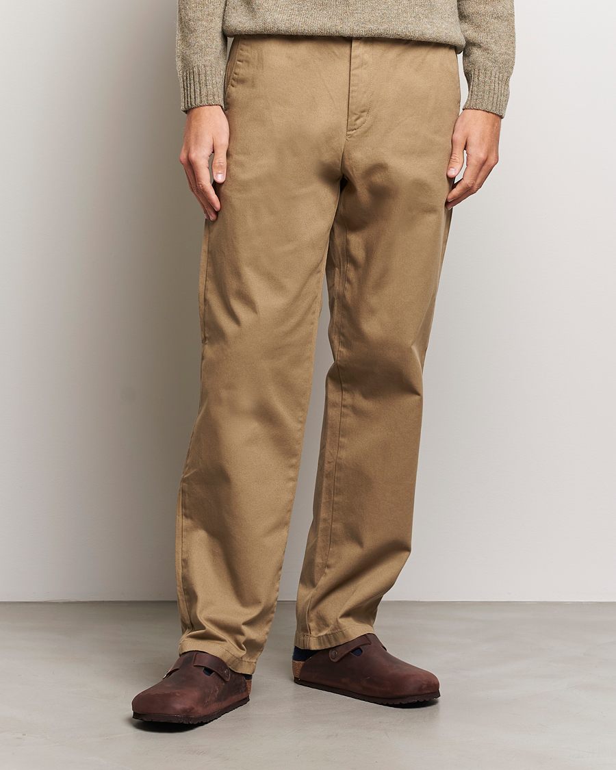 Men | Trousers | Samsøe Samsøe | Johnny Cotton Trousers Covert Green