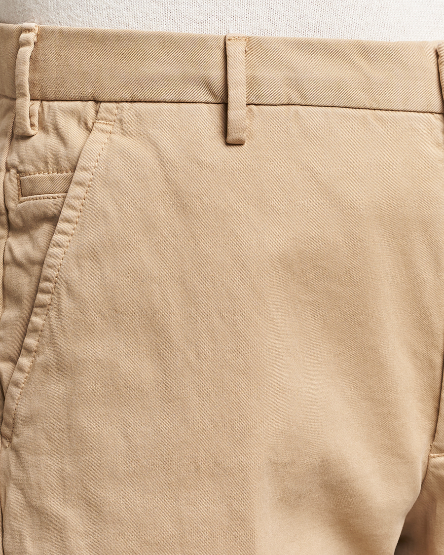 Men | Trousers | Incotex | Straight Fit Cotton Chinos Light Beige