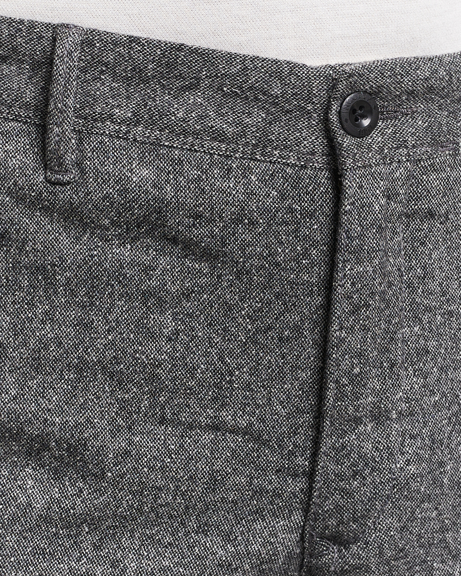 Men | Trousers | Incotex | Slim Fit Washed Wool/Silk Slacks Grey Melange