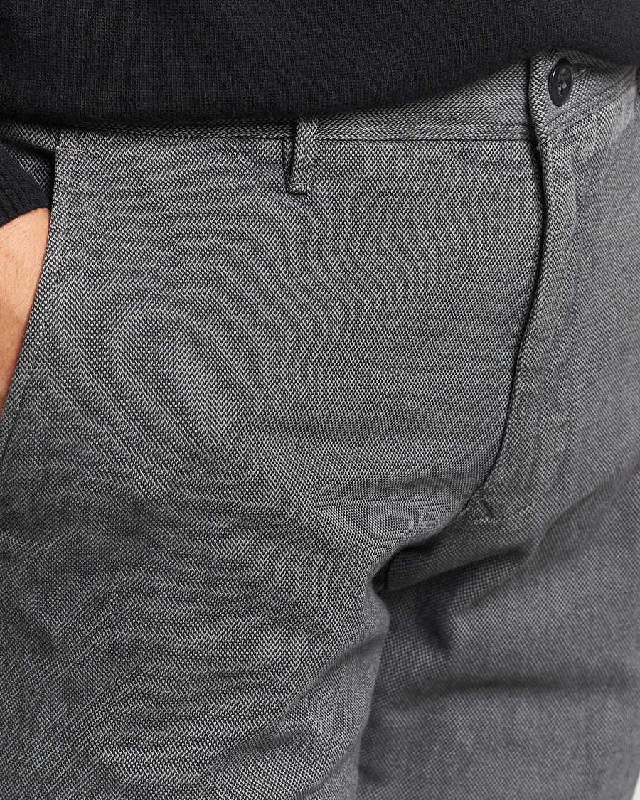 Men | Trousers | Incotex | Slim Fit Overdyed Microstructure Slacks Dark Grey