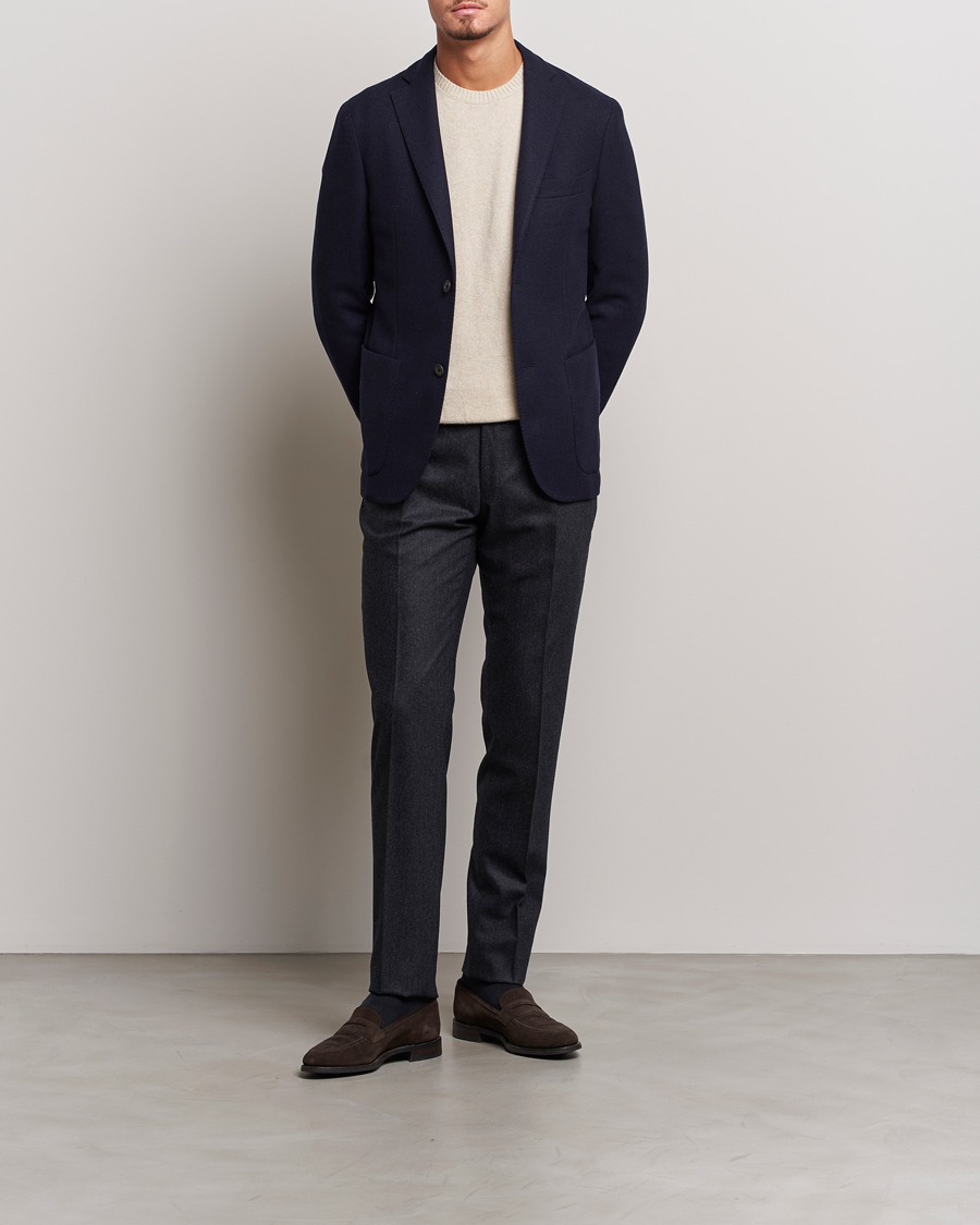 Men | Blazers | Incotex | Montedoro Unconstructed Wool/Cashmere Blazer Navy
