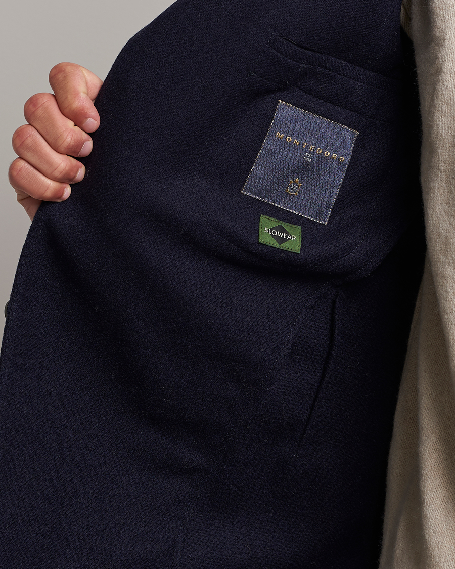 Men | Blazers | Incotex | Montedoro Unconstructed Wool/Cashmere Blazer Navy