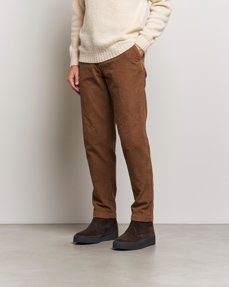 Men | Boots | Sanders | Sherling Lined Suede Curling Boot Chocolate