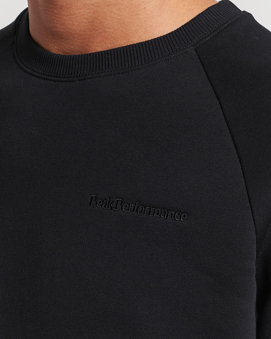 Men | Sweaters & Knitwear | Peak Performance | Original Logo Crew Neck Sweatshirt Black