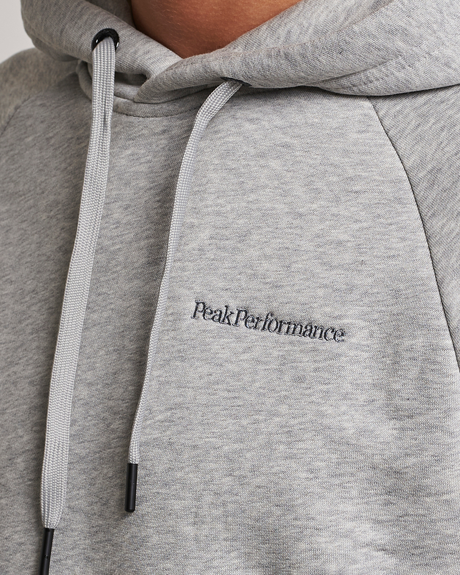 Men | Sweaters & Knitwear | Peak Performance | Original Logo Hoodie Grey Melange