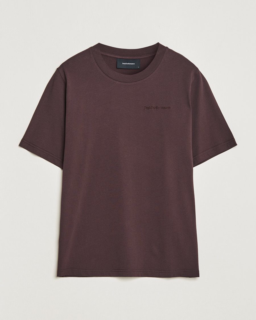 Men | T-Shirts | Peak Performance | Original Logo Crew Neck T-Shirt Desert Plum