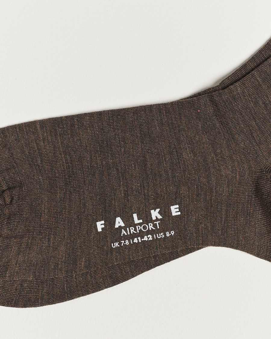 Men | Falke | Falke | Airport Socks Brown Melange