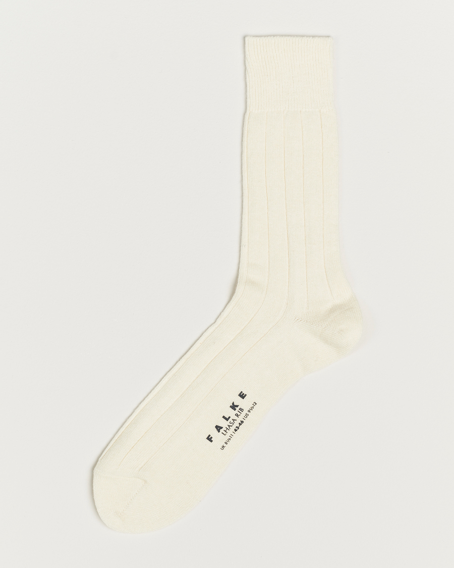 Men | Underwear & Socks | Falke | Lhasa Cashmere Socks Pearl White