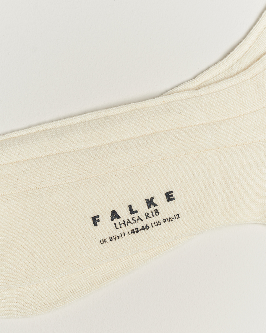 Men |  | Falke | Lhasa Cashmere Socks Pearl White