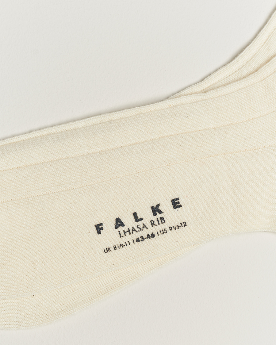 Men | Underwear & Socks | Falke | Lhasa Cashmere Socks Pearl White