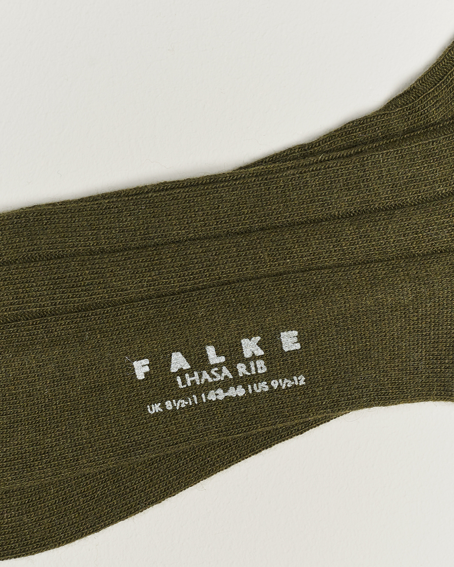 Men | Socks | Falke | Lhasa Cashmere Socks Artichoke Green