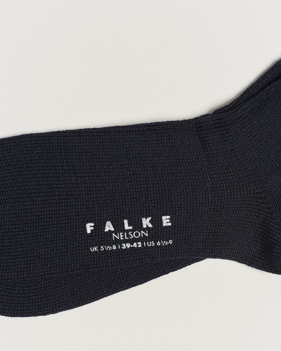 Men | Underwear & Socks | Falke | Nelson Wool Boot Sock Dark Navy