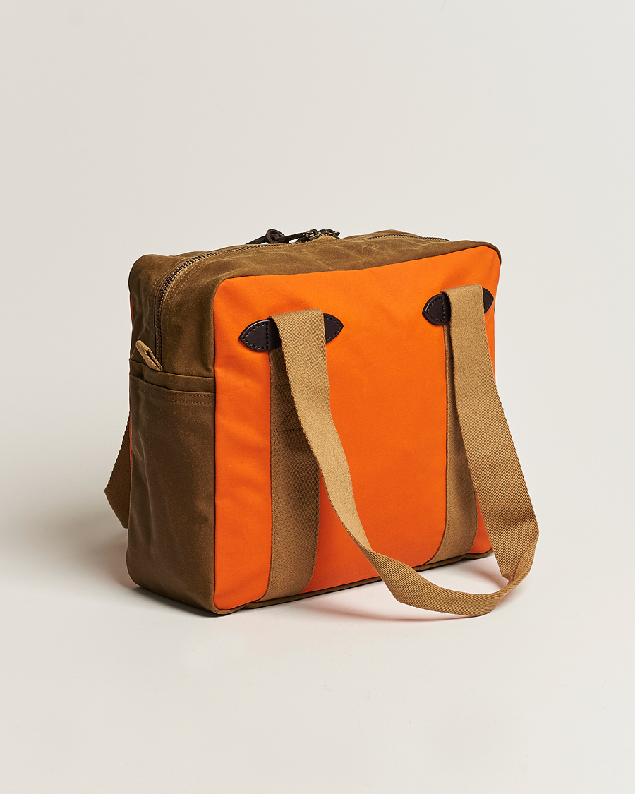 Men | Filson Tin Cloth Tote Bag Dark Tan/Flame | Filson | Tin Cloth Tote Bag Dark Tan/Flame