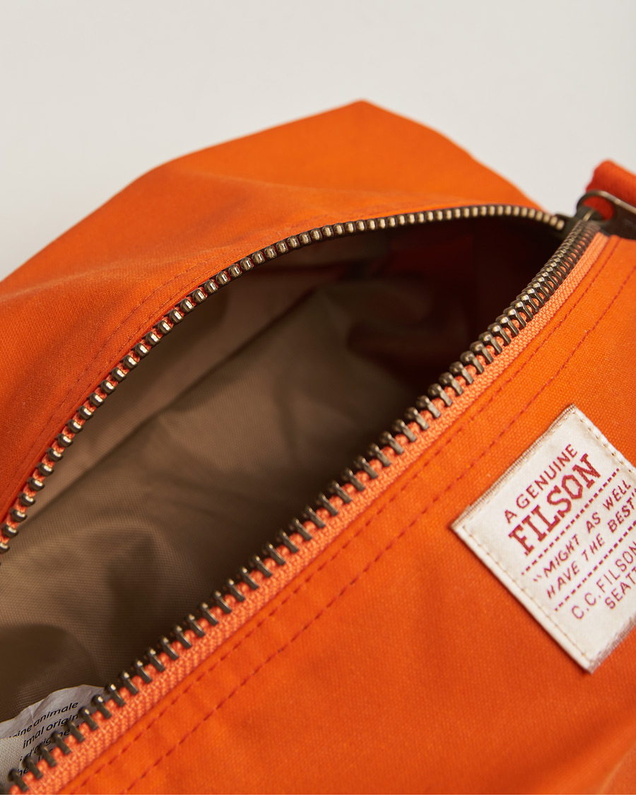 Men | Filson Tin Cloth Travel Kit Flame | Filson | Tin Cloth Travel Kit Flame