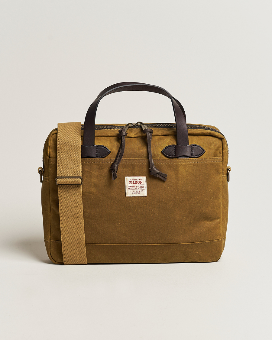 Men | Bags | Filson | Tin Cloth Compact Briefcase Dark Tan
