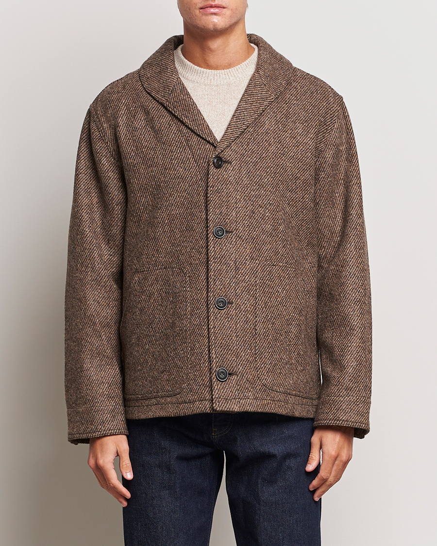 Men | Spring Jackets | Filson | Decatur Island Wool Jacket Natural Brown