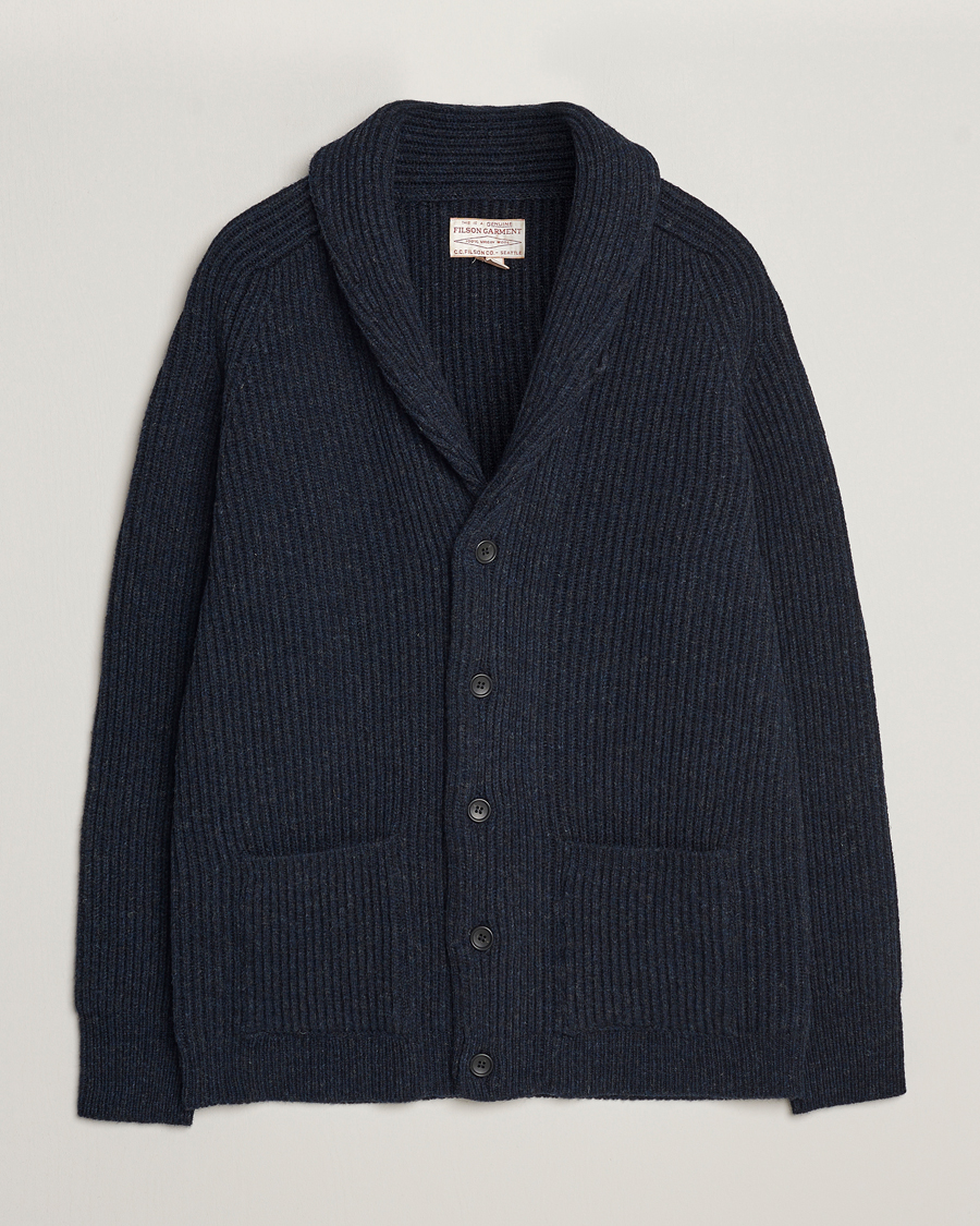 Men | Sweaters & Knitwear | Filson | Bristol Wool Cardigan Dark Navy Heather