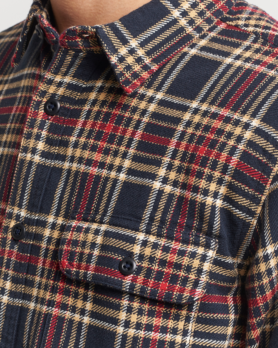 Men | Shirts | Filson | Vintage Flannel Work Shirt Navy/Ivory Red