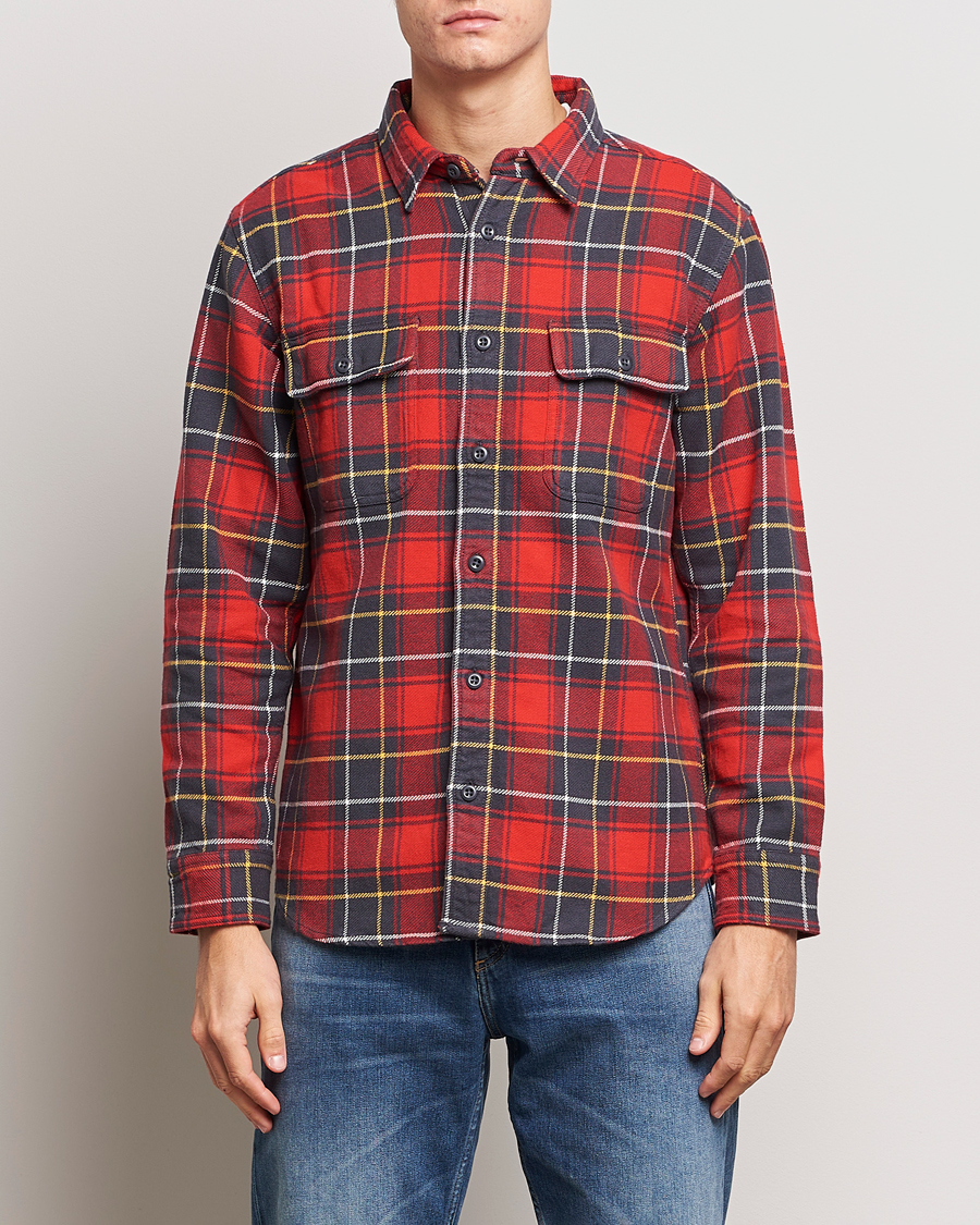 Men | Shirts | Filson | Vintage Flannel Work Shirt Red Charcoal Plaid