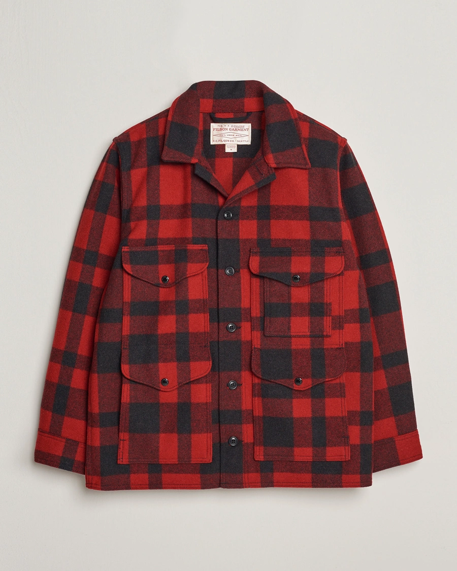 Men | Coats & Jackets | Filson | Mackinaw Wool Cruiser Brick Red