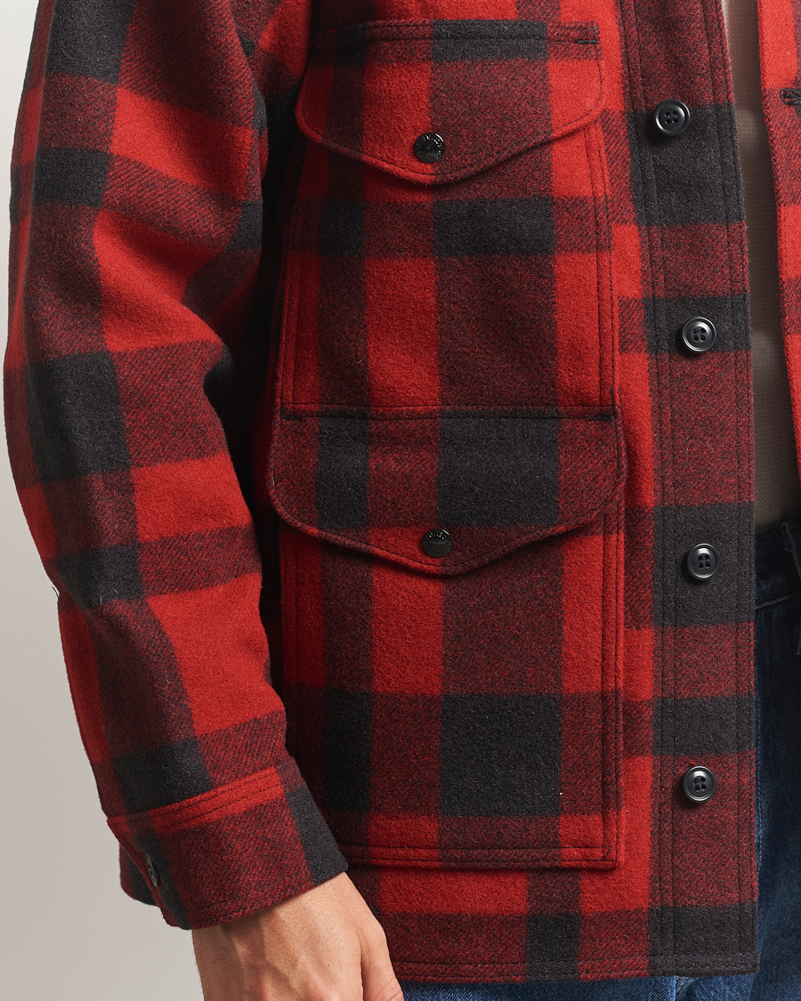 Men | Coats & Jackets | Filson | Mackinaw Wool Cruiser Brick Red