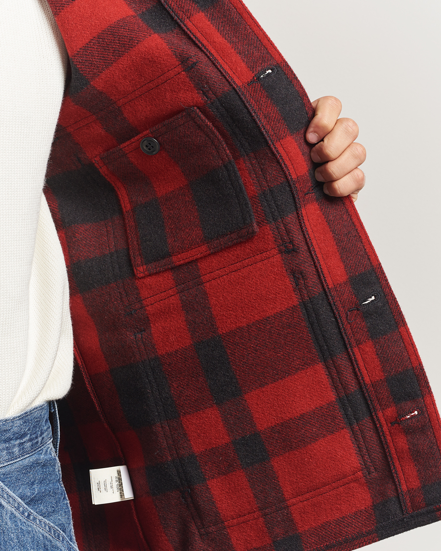 Men | Coats & Jackets | Filson | Mackinaw Wool Cruiser Brick Red