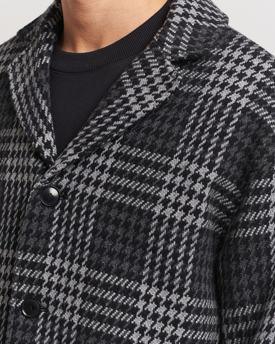 Men | Coats & Jackets | Samsøe Samsøe | Samsøe & Samsøe Stefano Checked Coat Black